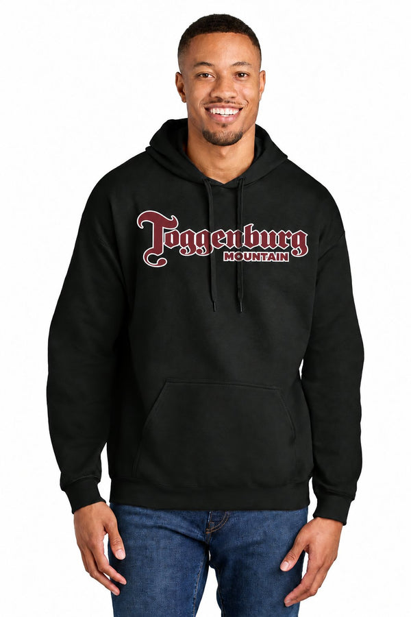 Tog's Classic Hoodie in Black, front on model