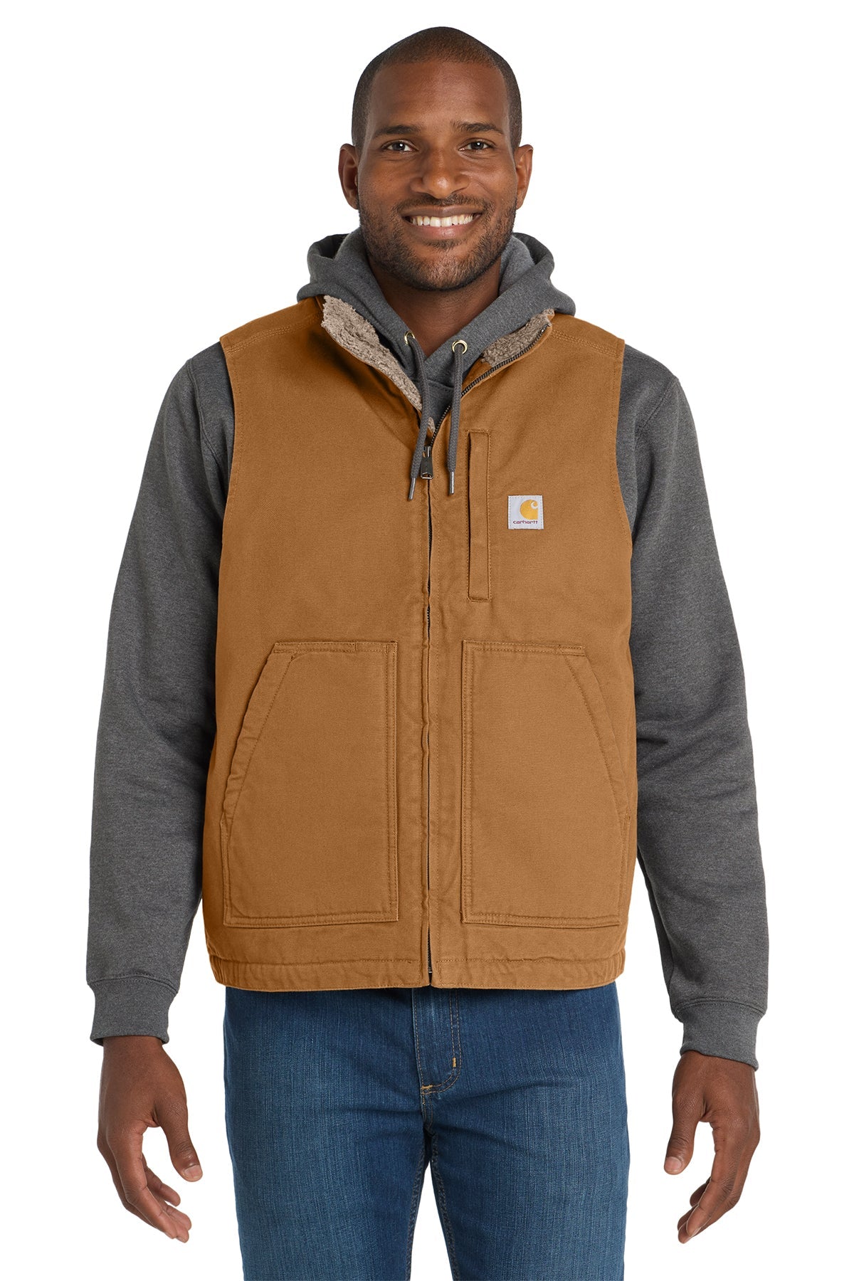 Carhartt® Sherpa-Lined Mock Neck Vest - Patriot Prints Edition