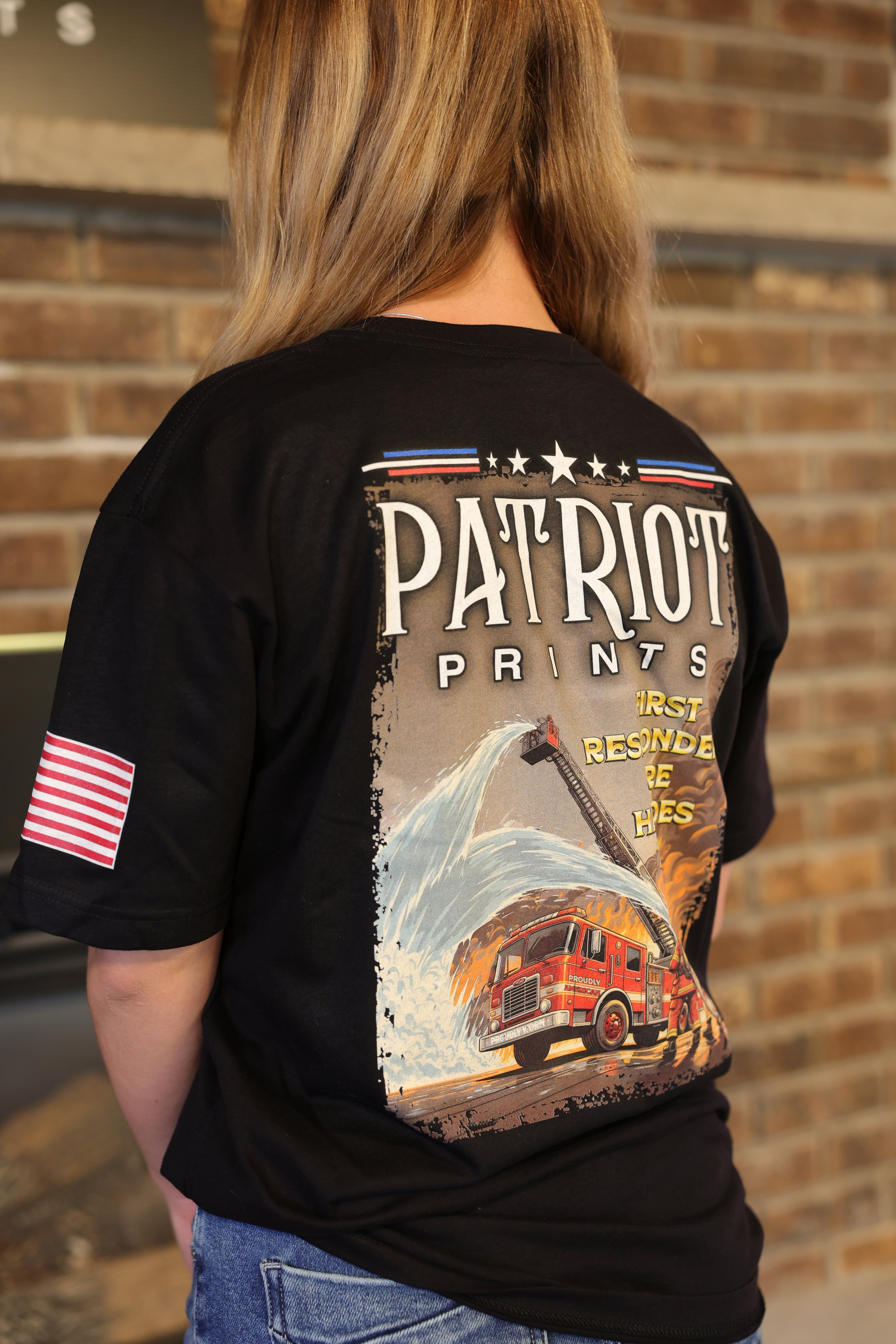 The Firetruck Tee – Patriot Prints Firefighter Tribute