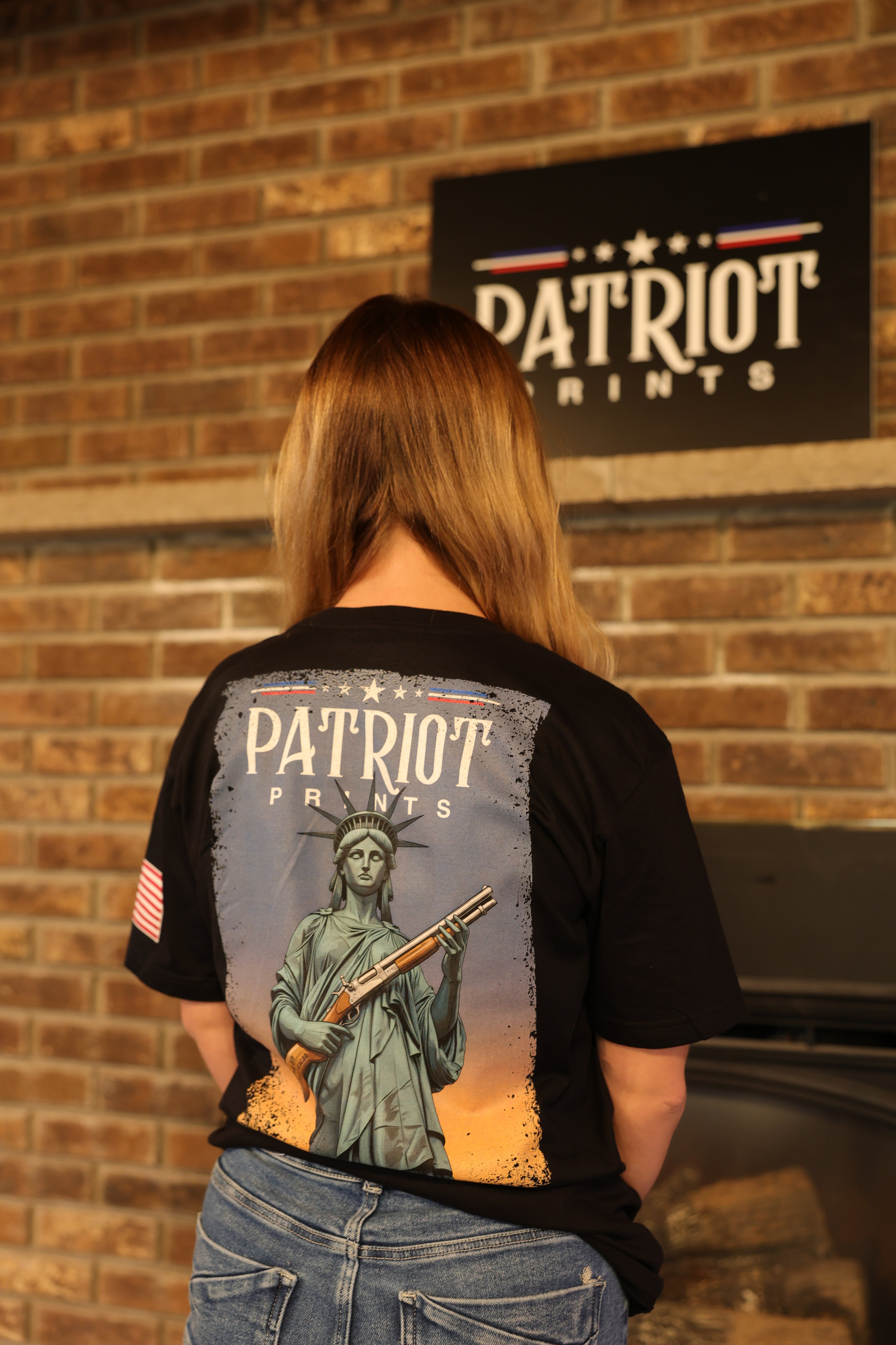 Lady Liberty Tee Shirt – Patriot Prints Lady Liberty