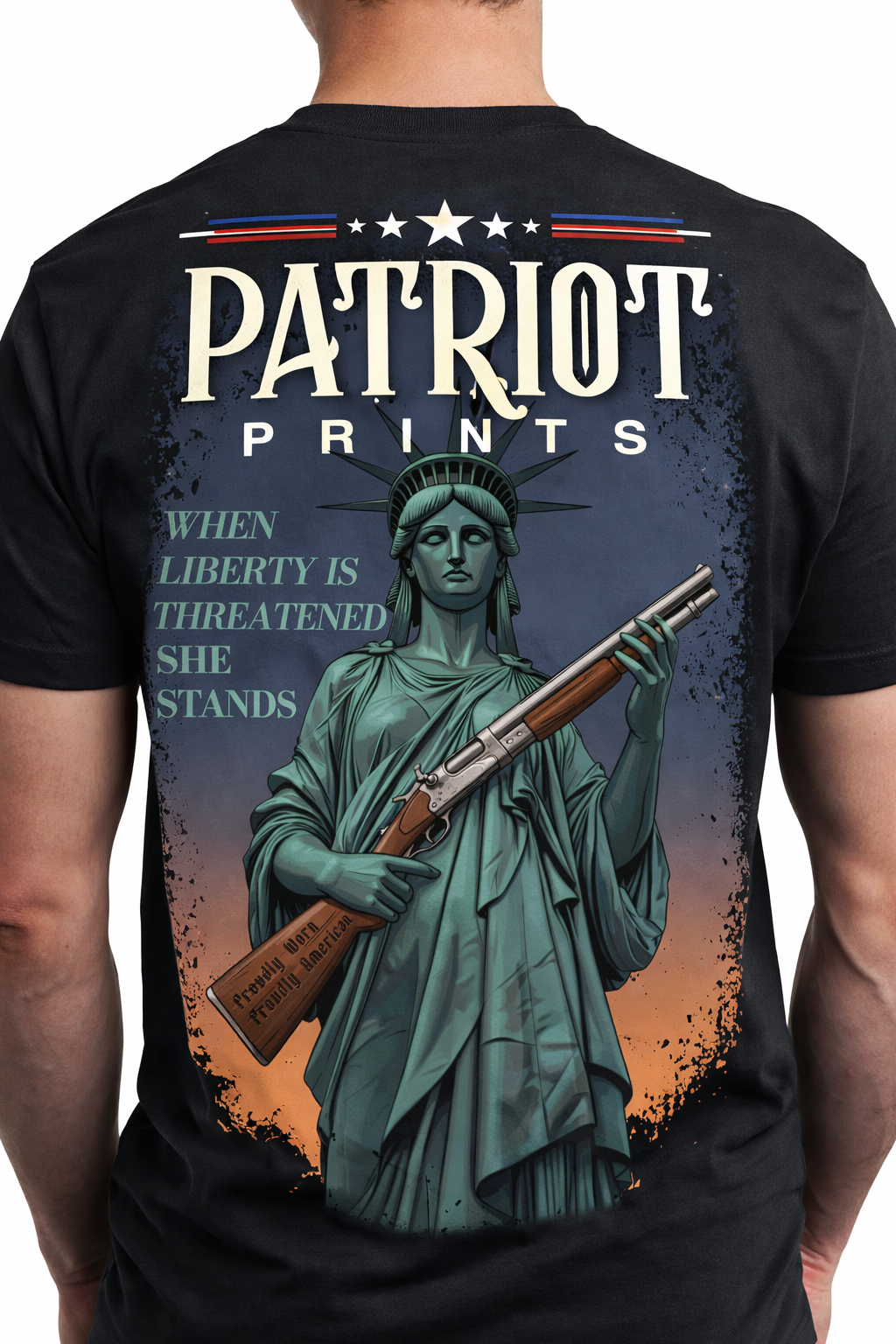 Lady Liberty Tee Shirt – Patriot Prints Lady Liberty