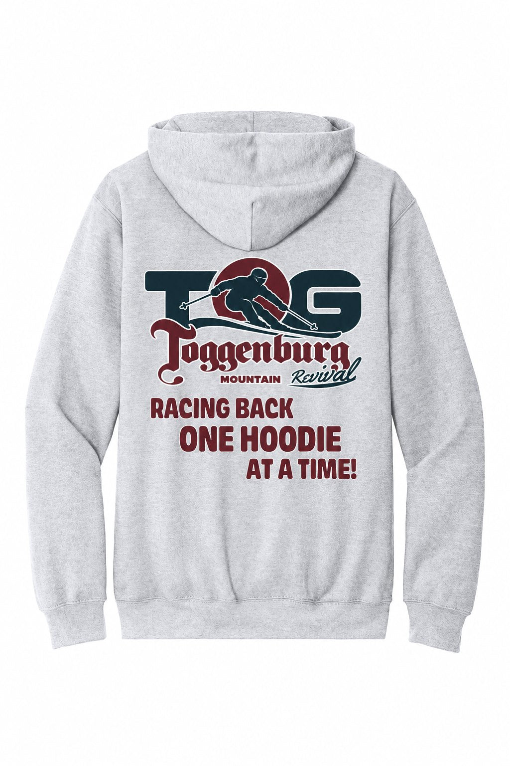Tog's Classic Hoodie in Ash Grey, back