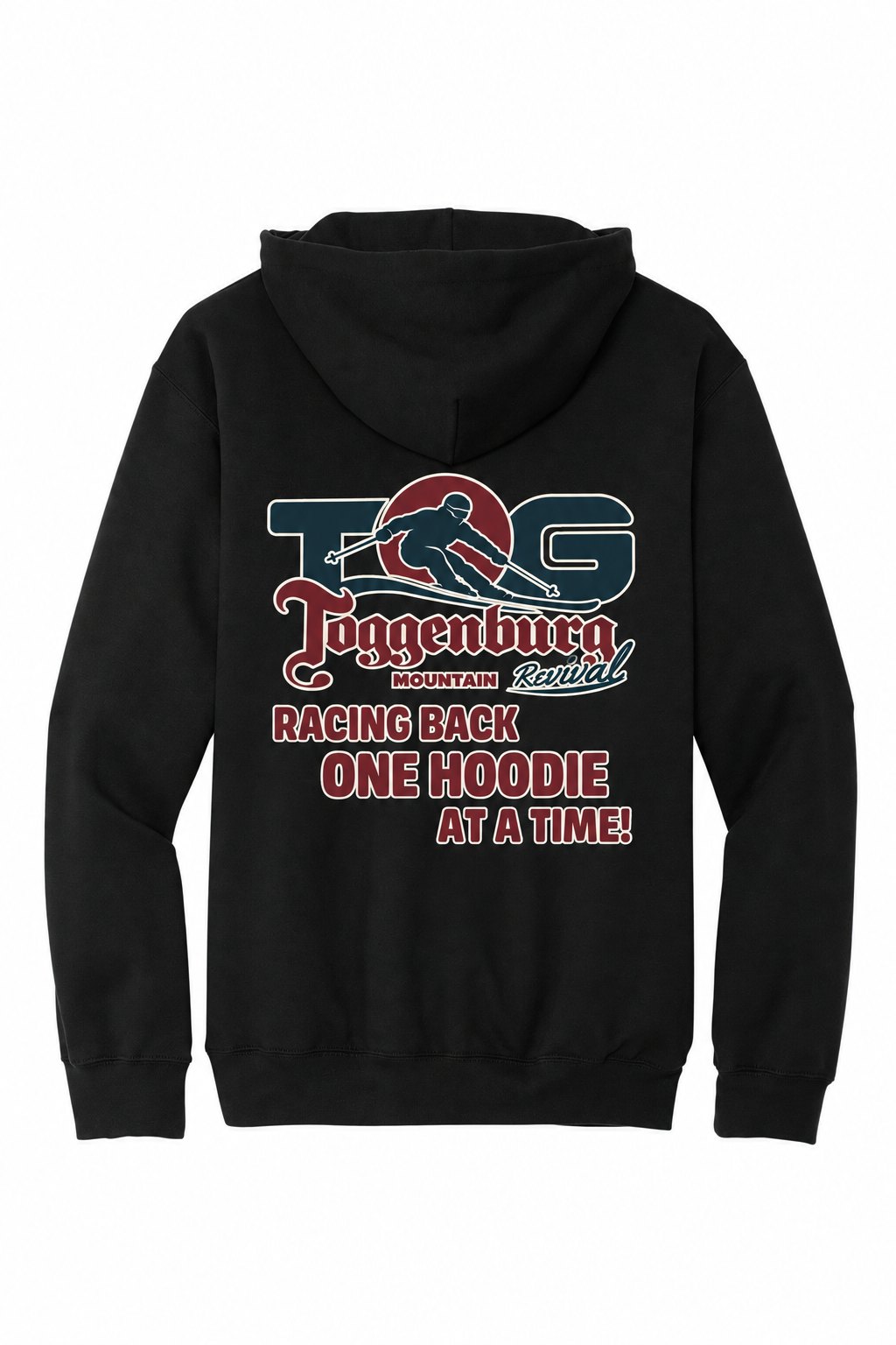 Tog's Classic Hoodie in Black, back
