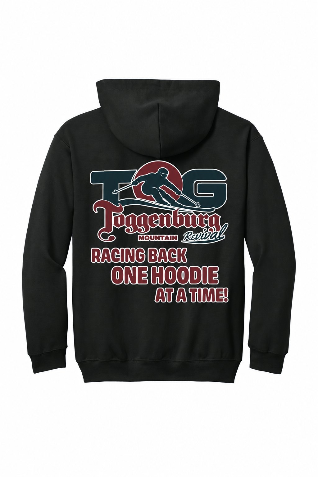 Tog's Classic Hoodie (Youth) in Black, back