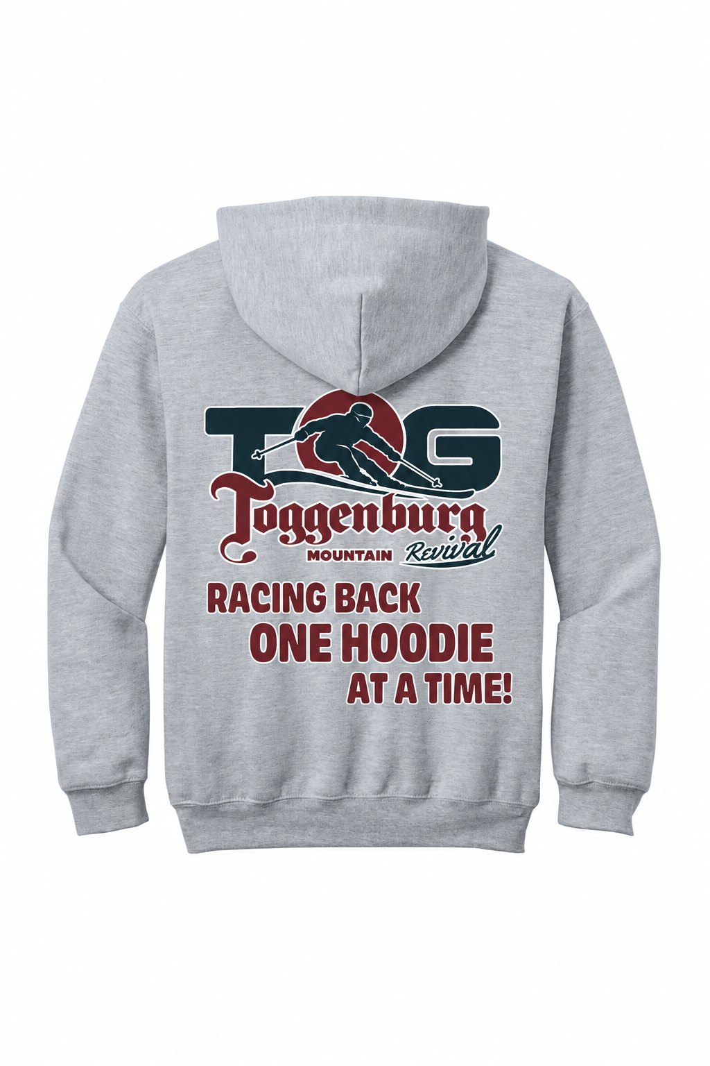 Tog's Classic Hoodie (Youth) in Ring Spun Sport Grey, back
