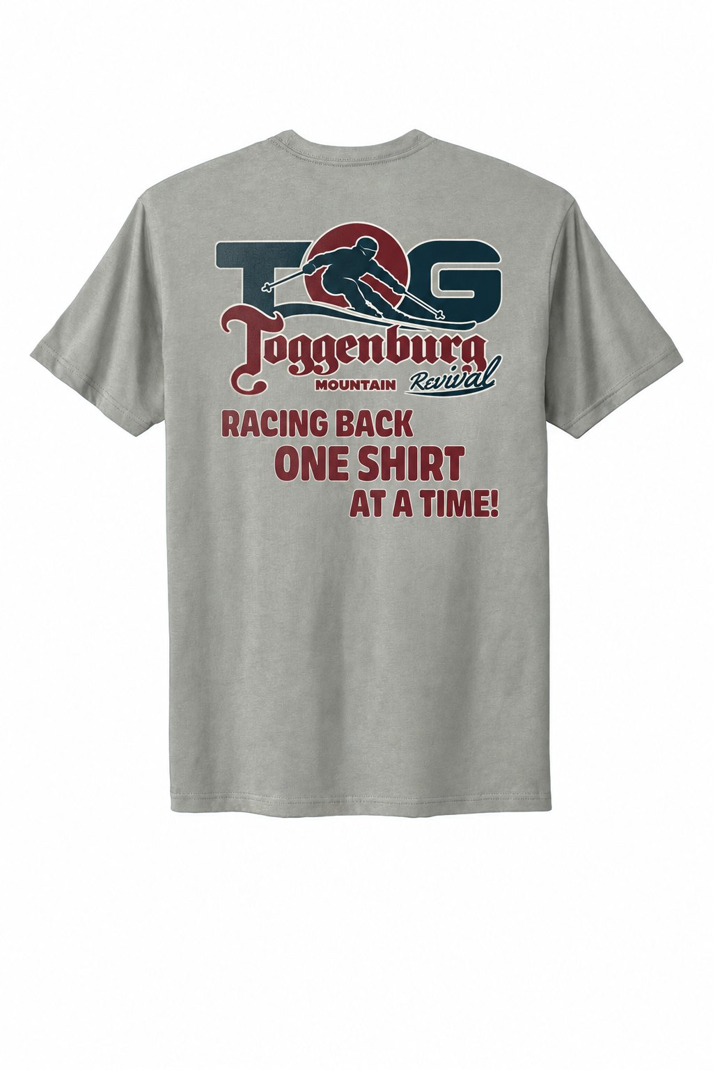 Tog's Classic Tee in Light Gray, back