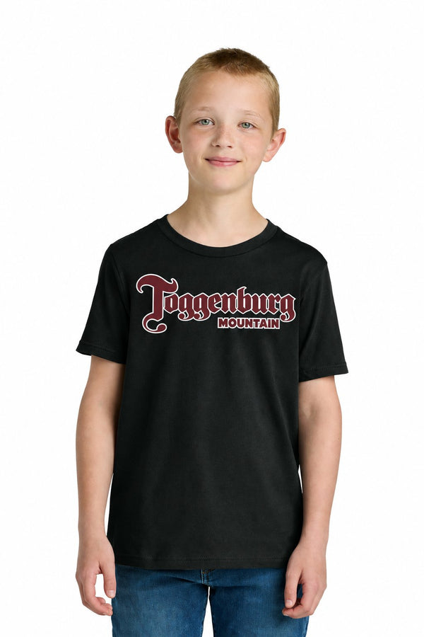 Tog's Classic Tee (Youth) in Black, front on model