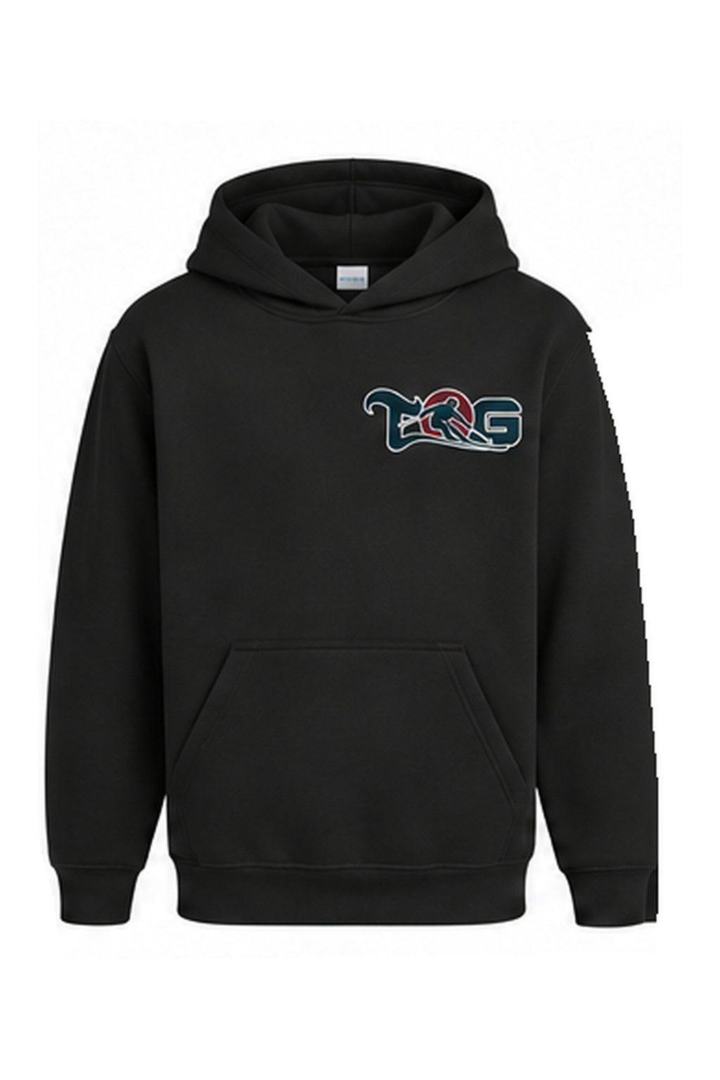 Tog's Racer Hoodie (Youth) in Black, front
