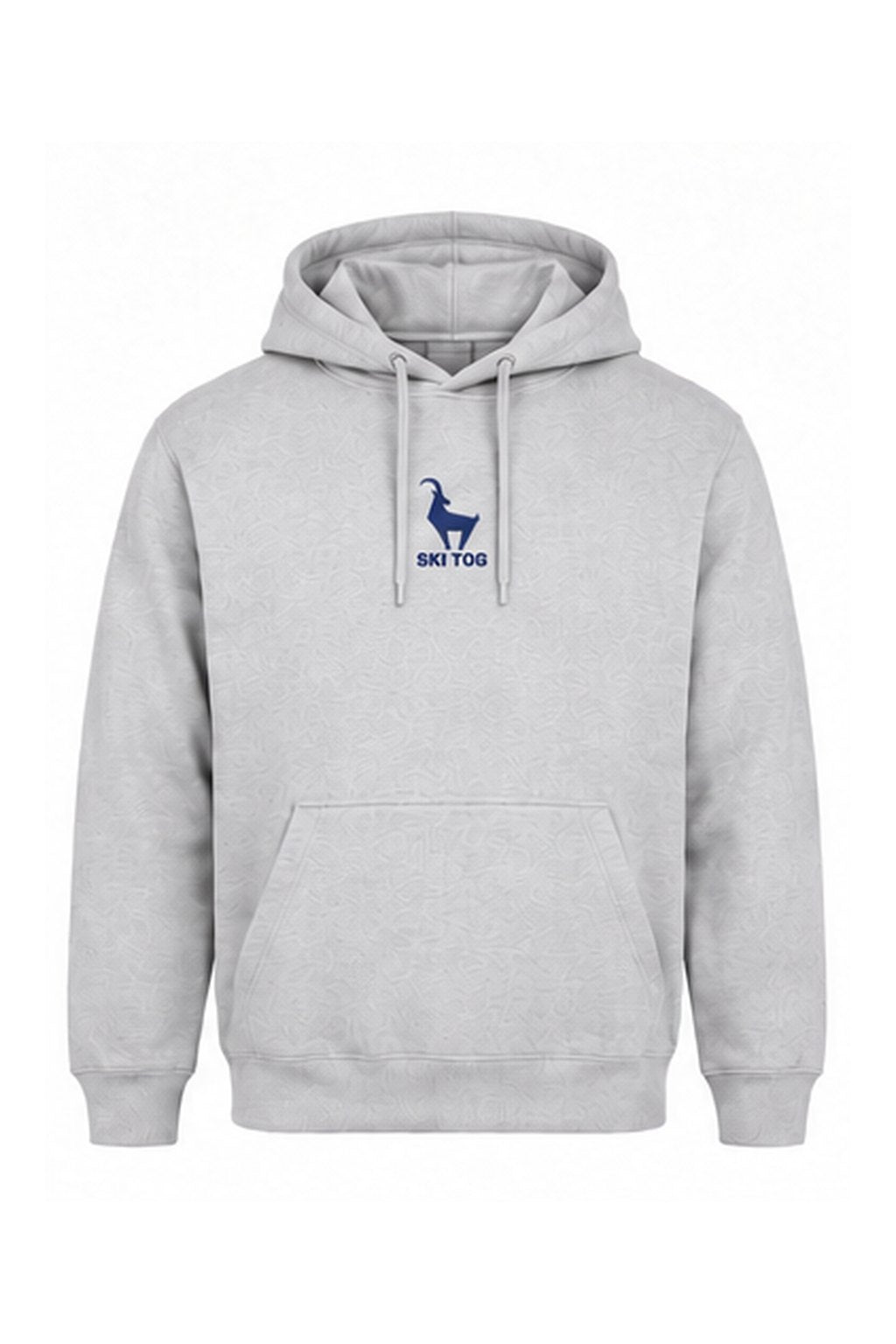 Tog's Retro Hoodie in Ash Grey, front