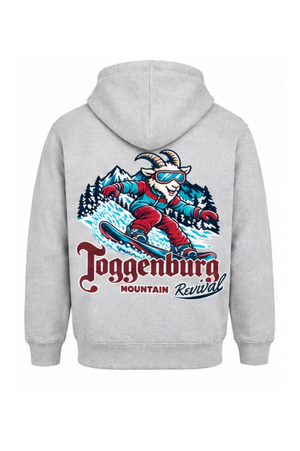 Tog's Revival Snowboard Hoodie in Ash Grey, back