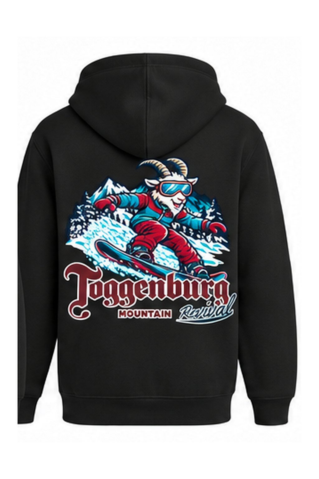 Tog's Revival Snowboard Hoodie (Youth) in Black, back