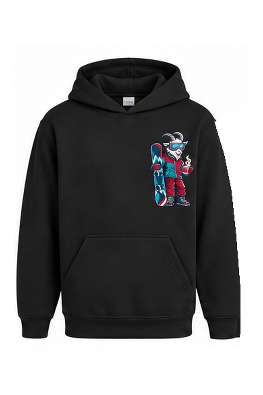 Tog's Revival Snowboard Hoodie (Youth) in Black, front