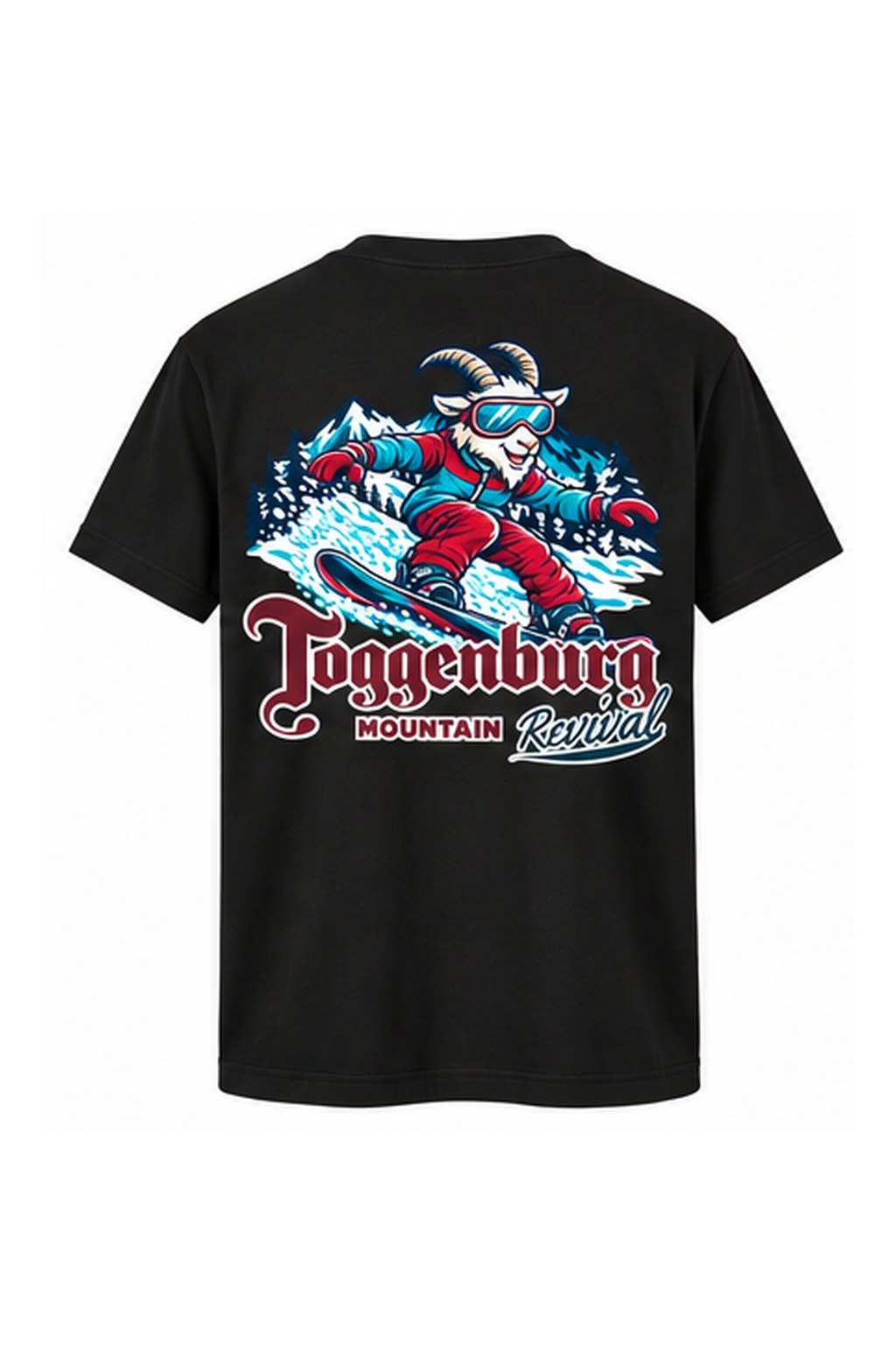 Tog's Revival Snowboard Tee in Black, back