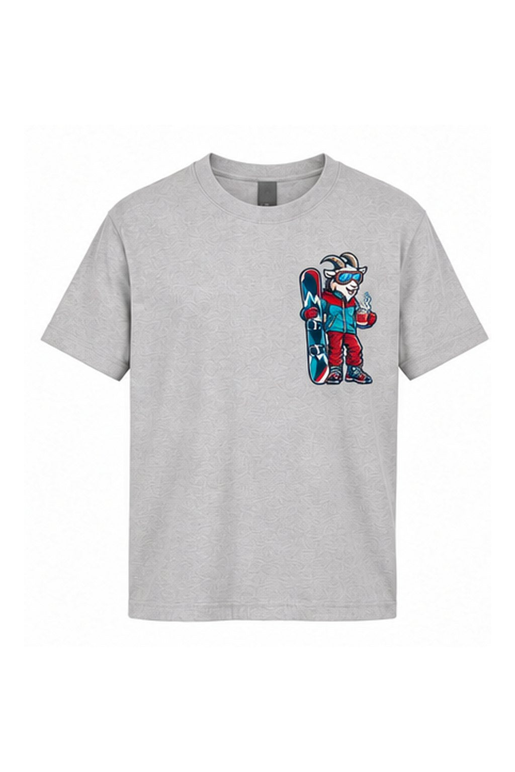 Tog's Revival Snowboard Tee in Light Gray, front