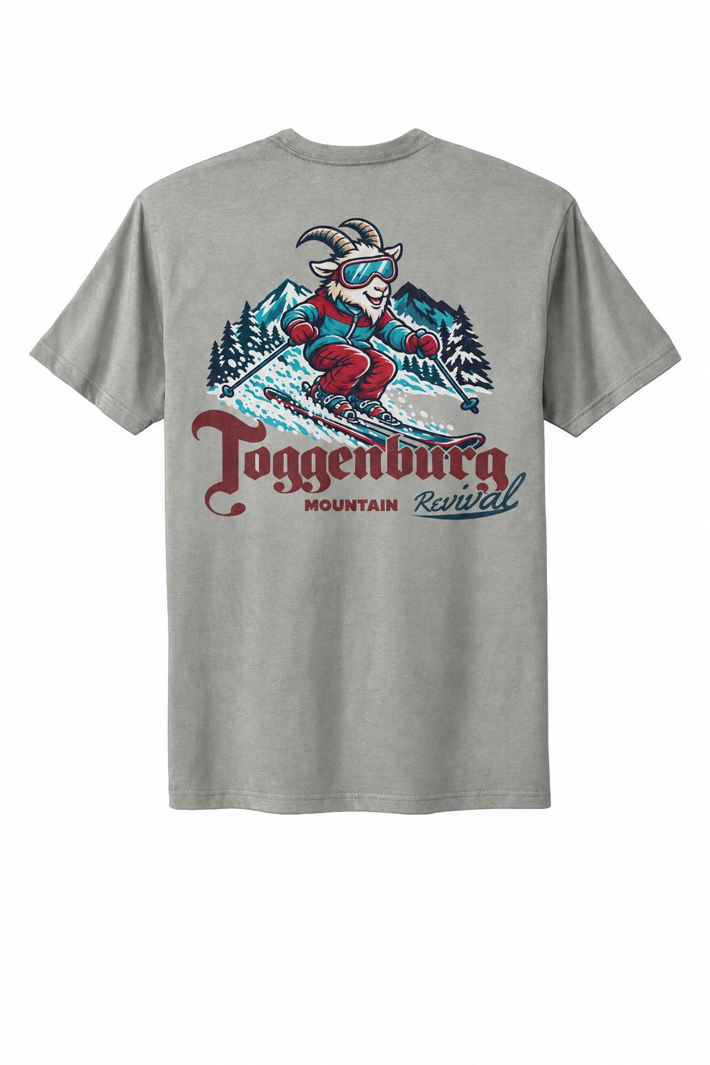 Tog's Revival Tee in Light Gray, back