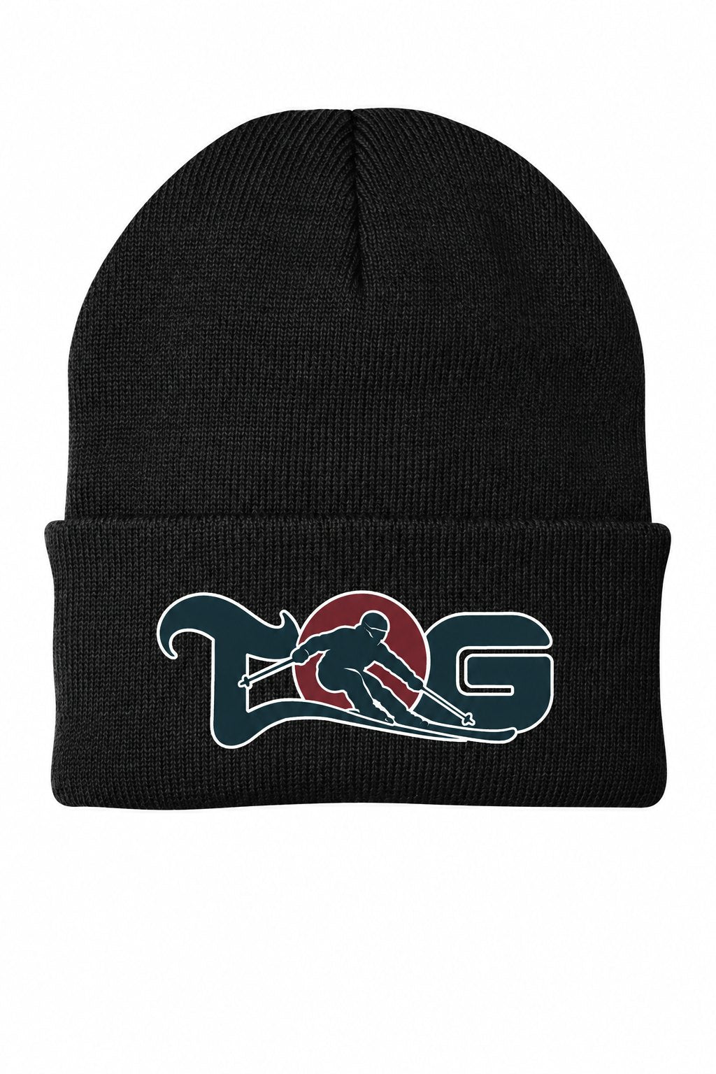 Tog's Traditional Beanie in Black, front