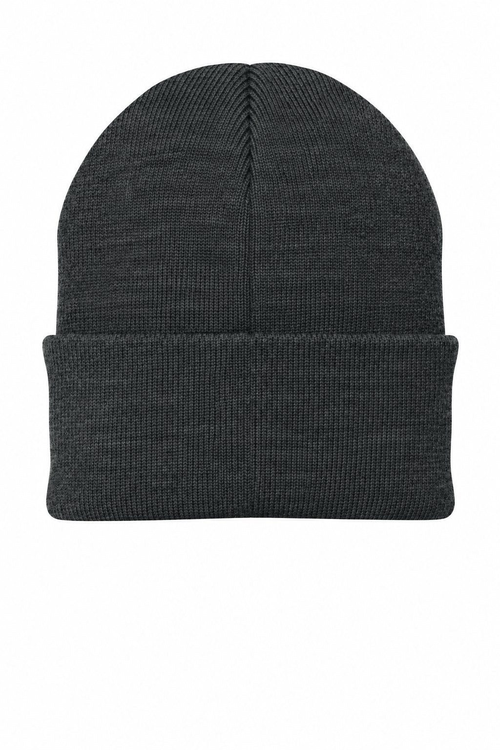 Tog's Traditional Beanie in Charcoal Heather, back