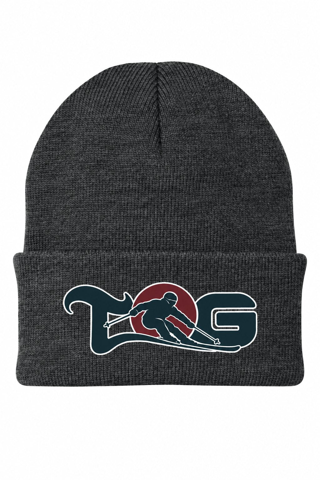 Tog's Traditional Beanie in Charcoal Heather, front